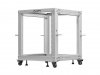 Lanberg Stojak Open rack 19 cali 12U 600x600-1100 regulowany szary